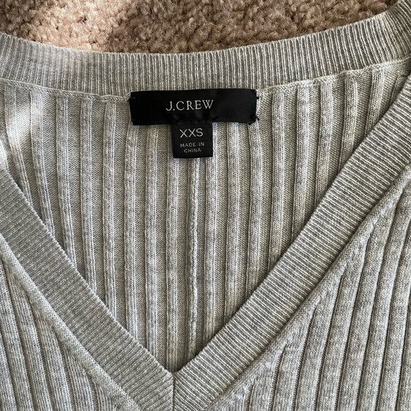 J. Crew V-neck Sweater Dress XXS Gray - Picture 4 of 5